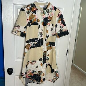 3 Phillip Lim + Target Brown Floral Zip Ginko Dress